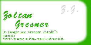 zoltan gresner business card